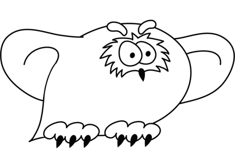 Funny Snowy Owl Coloring Page